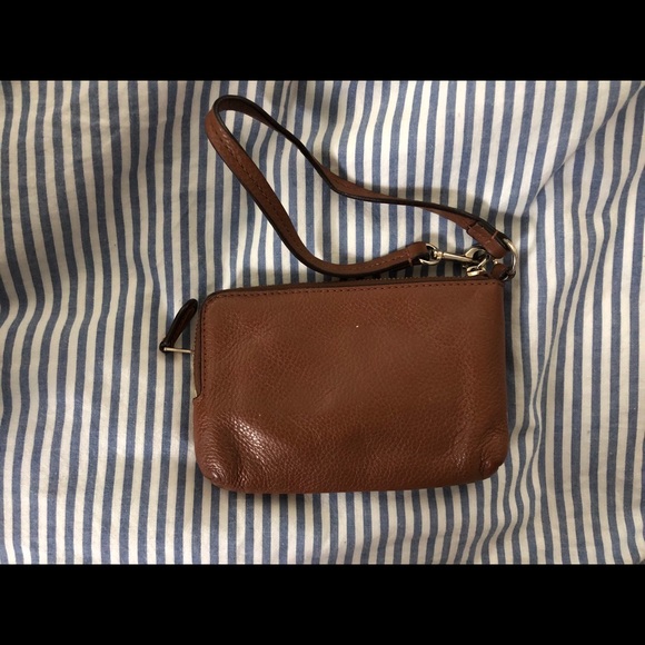 Brown leather Coach wristlet - Picture 4 of 4